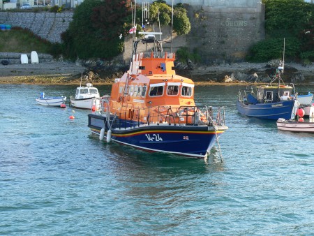 " Waiting the Call " RNLB,, Dora Foster MCDoughall,,at Ballycotton Harbour,,Co. Cork.